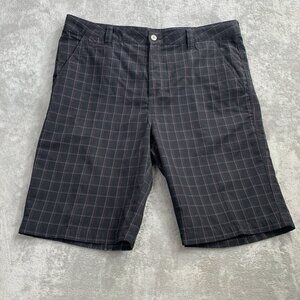 Vintage Anchor Blue Shorts Mens 42x12” Black Chino Plaid Skater Y2K Grunge